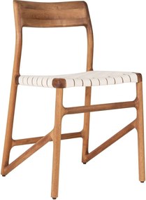 Трапезен стол в бял и кафяв цвят Fawn – Gazzda