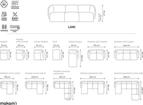 Зелен кадифен диван 174 cm Lani – Makamii