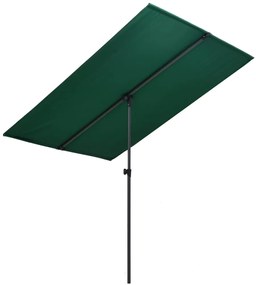 Sonata Градински чадър с алуминиев прът, 180x130 см, зелен