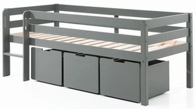 Сиви чекмеджета за под детско легло 3 бр Pino - Vipack