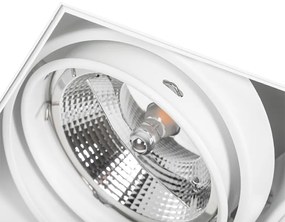 Комплект от 6 вградени спота бели GU10 AR111 без рамка 2-светлини - Oneon