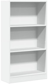 857803 vidaXL Библиотека, бяла, 60x24x109 см, инженерно дърво