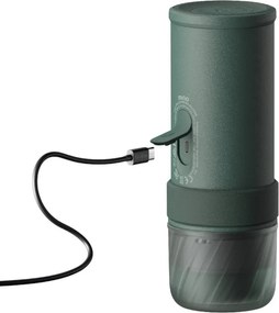 Преносима еспресо машина Outin Mino CG, 22 bar, 9000 mAh, 70 мл, Екстракция при 93.3°C, Мляно + капсули Nespresso, USB-C, Планинско зелен
