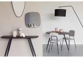 Черна подова лампа с текстилен абажур (височина 220 cm) Martine – White Label