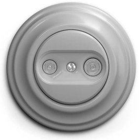 Kliklap - Ретро абонатна розетка TV+R (проходна) със сива рамка