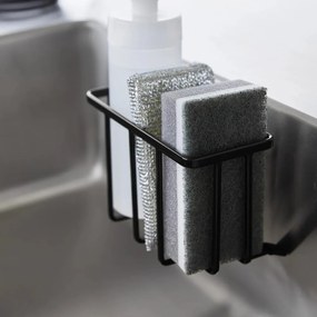 Черна метална стойка за перилни препарати без пробиване Film Hook – YAMAZAKI