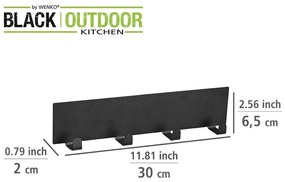 Черна магнитна лента за кухненски прибори Black Outdoor Kitchen Ima - Wenko