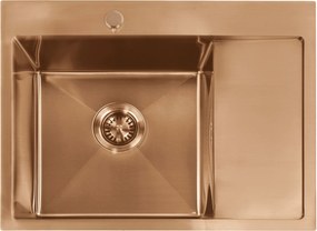 Стоманена мивка Fin BRUSH COPPER