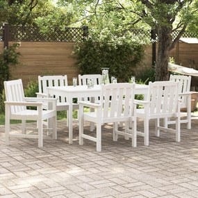 Градински трапезни столове Sonata H 6 бр Бял 65.5x55.5x88 см HDPE