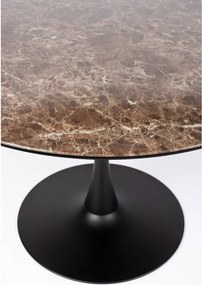 Кръгла трапезна маса с плот от имитация на мрамор ø 110 cm Maru – White Label