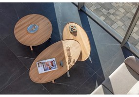 Дъбова маса за кафе в естествен цвят 65x120 cm Mu - Gazzda