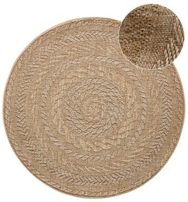 Бежов килим за открито , Ø 160 cm Almendro - NORTHRUGS