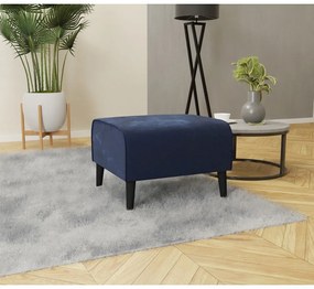 Тъмносиньо кадифено столче за крака Carole - Ropez