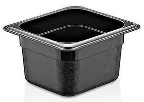 Plast Port - Поликарбонатен гастронорм черен 1/6 h100мм 176х162мм 1.5л (PCP16100-B)(46116100)