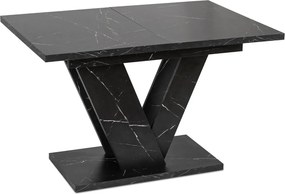 Сгъваема маса за хранене CLARK - черен мрамор, 120-160 cm