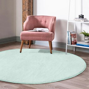 Кръгъл килим подходящ за пране и за прахосмукачки роботи в цвят мента ø 120 cm Comfort – Mila Home
