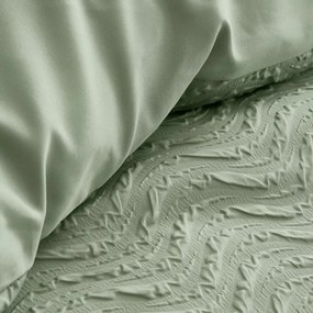 Зелено единично спално бельо 135x200 cm Heatset Wave – Catherine Lansfield