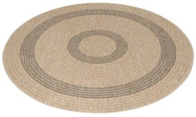 Черно-бежов кръгъл външен килим ø 80 cm Comilla – Ayyildiz Carpets