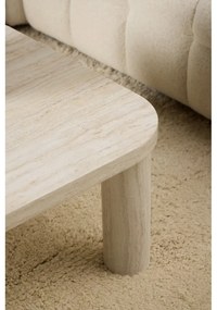 Бежова масичка за кафе от декор от мрамор 75x100 cm Solano – Actona