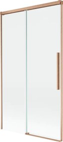 Mexen Rox двукрилен параван за вана, плъзгащ се 100 x 150 см, прозрачен, четкана мед - 8C9-100-001-65-00