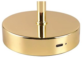 LED настолна лампа с възможност за димиране в златисто (височина 30 cm) Jeff - Trio