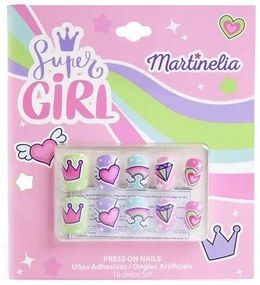 Козметичен комплект, Martinelia, Super Girl, Изкуствени нокти, 10 броя