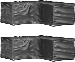 3155370 vidaXL Покривала за ъглови градински мебели 2 бр 16 капси 215x215x70см