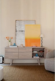 Скрин от масивен дъб в светло естествен цвят 170x77x42 cm Cleardale – Rowico