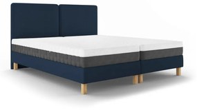 Тъмносиньо двойно легло Lotus, 160 x 200 cm - Mazzini Beds