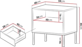 Нощно шкафче Debora-Mauro
