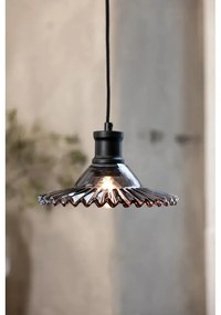 Черно висящо осветително тяло със стъклен абажур ø 21,5 cm Novia – Markslöjd