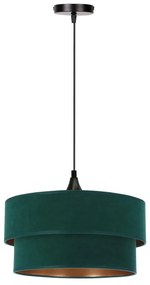 Висяща лампа в цвят петрол с текстилен абажур ø 35 cm Scopello - Candellux Lighting