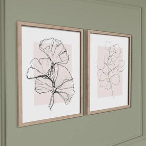 Печатни картини в комплект 2 бр. с включена рамка 30x40 cm Floral Set – Styler
