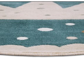 Син детски килим ø 100 cm Crown - Hanse Home