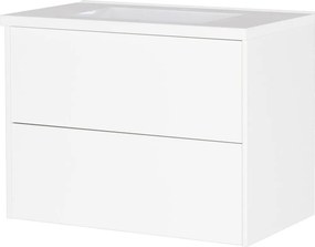 Бял матов стенен шкаф за мивка 81x61 cm Bodera – Germania
