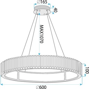 Лампа APP1748-CP 60CM