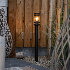 Модерна външна лампа черна 80 см IP44 - Gleam