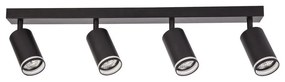 Точково осветително тяло PIPE 4xGU10/10W/230V черно