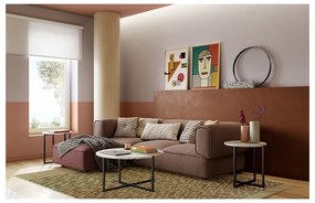 Кръгла маса за кафе с дъбов плот ø 80 cm Sonata - TemaHome