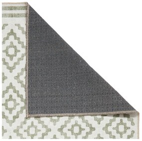 Зелен килим подходящ за пране 61x120 cm Coral Green – Think Rugs