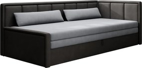 Тъмносив шенилов разтегателен диван с място за съхранение 214 cm Fulgeo – ELTAP
