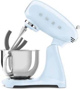 Планетарен миксер SMEG SMF03PBEU, 800 W, 4.8 л, 10 скорости, Функция за плавен старт, Крачета против хлъзгане, Пастелно син