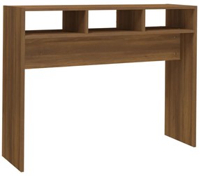 815941 vidaXL Конзолна маса, кафяв дъб, 105x30x80 см, инженерно дърво
