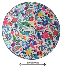 Килимче за баня Wild Garden Circle, ø 100 cm - Foutastic