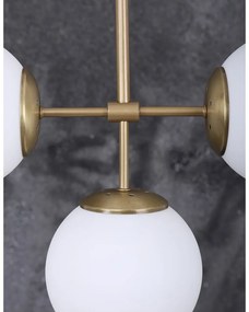 Висяща лампа със стъклен абажур в златисто и бяло ø 15 cm Seagull - Squid Lighting