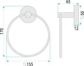Закачалка за баня Ring 6610 Modern Titan