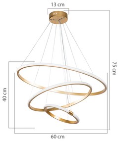 LED лампа 147-000089 златен цвят