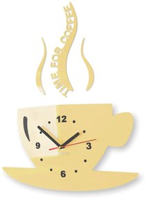 Стенен часовник Time for coffee Ванилия-екру