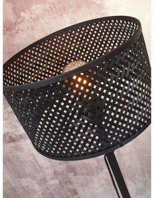 Черна настолна лампа с бамбуков абажур (височина 38 cm) Java - Good&amp;Mojo