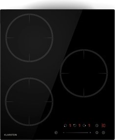 Klarstein Delicatessa Индукционен плот, 45 см, 6600 W, 3 нагреваеми плочи, Slider-Control, Boost